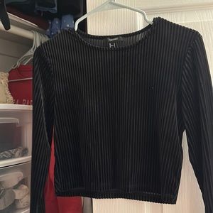 Forever 21 Velvet long sleeve crop